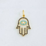 Pendant Hamsa Hand 1.15gr / 1 in / 18K Yellow Gold ©