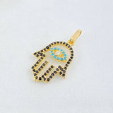 Pendant Hamsa Hand 1.15gr / 1 in / 18K Yellow Gold ©