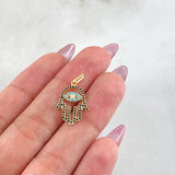 Pendant Hamsa Hand 1.15gr / 1 in / 18K Yellow Gold ©