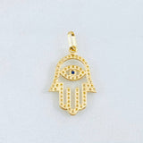 Dije Mano Hamsa 1.2gr / 1 in / Oro Amarillo 18K *