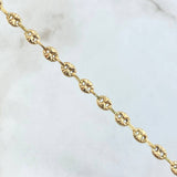 Tobillera GC 5.85gr / 27cm / 4.8mm Diamantada Oro Amarillo 18K ©