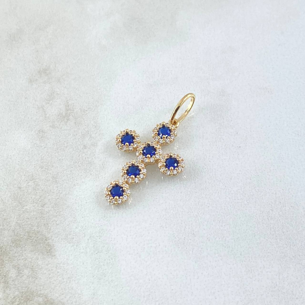 Pendant Dense Cross 1.45gr / 0.9in / 18K Gold *