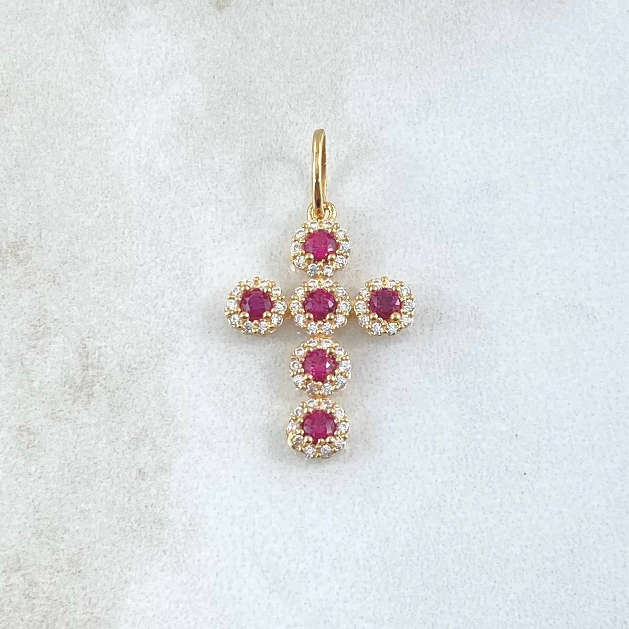 Pendant Dense Cross 1.85gr / 1.1in / 18K Gold *