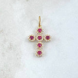 Pendant Dense Cross 1.85gr / 1.1in / 18K Gold *
