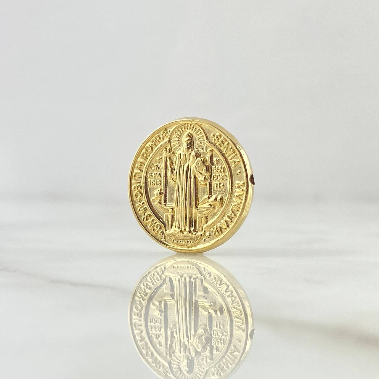 Herraje San Benito 1.55gr / 1.9cm-Tambor Oro Amarillo 18K *