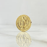 Herraje San Benito 1.55gr / 1.9cm-Tambor Oro Amarillo 18K *