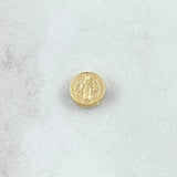 Herraje San Benito 0.35gr / 8mm Tambor Oro Amarillo 18K *
