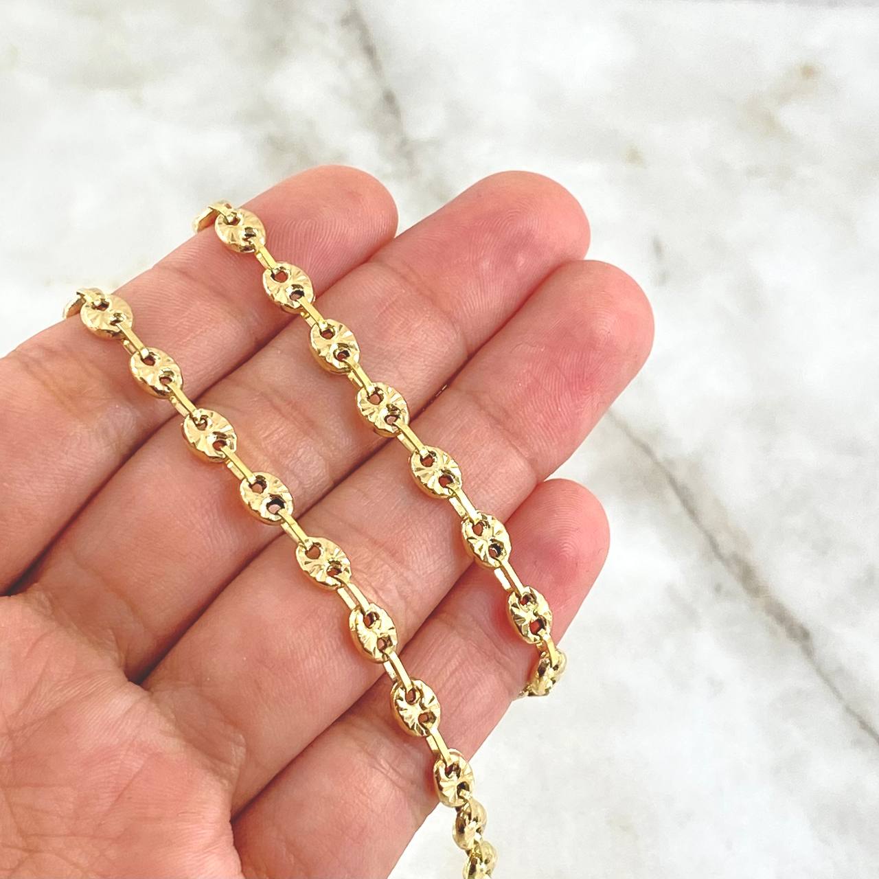 GC Chain 13.5gr / 60cm / 4.8mm Diamond Cut 18K Yellow Gold ©