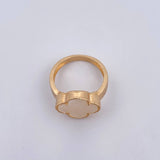 Ring Clover 3.9gr / Size 6 3/4 / White Mother-of-Pearl 18K Yellow Gold $