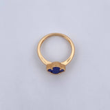 Ring Clover 3.15gr / Size 6 3/4 / Purple Stone 18K Yellow Gold $