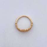 Crown Ring 15's 1.8gr / T5 1/4 / White Zircons 18K Yellow Gold $