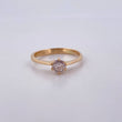 Ring Solitaire 2.4gr / Size 6 3/4 / White Zircon Yellow Gold 18K $