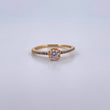 Ring Solitaire Churumbela 1.95gr / Size 7 3/4 / Blue White Zircons 18K Yellow Gold $