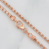 Ice Chain 9.7g / 20 in / 2.4mm Two-Tone White and Rose Gold 18K
