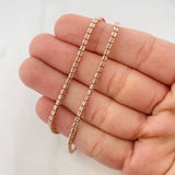 Ice Chain 9.7g / 20 in / 2.4mm Two-Tone White and Rose Gold 18K