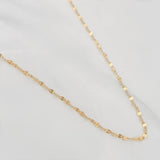 Mirror Flower Chain 0.75g / 16 in / 1.6mm 18K Yellow Gold