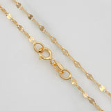 Mirror Flower Chain 0.75g / 16 in / 1.6mm 18K Yellow Gold