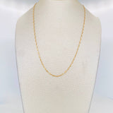 Mirror Flower Chain 0.75g / 16 in / 1.6mm 18K Yellow Gold