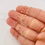 Mirror Flower Chain 0.75g / 16 in / 1.6mm 18K Yellow Gold