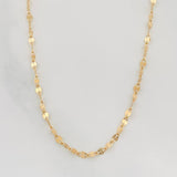 Mirror Flower Chain 0.75g / 16 in / 1.6mm 18K Yellow Gold