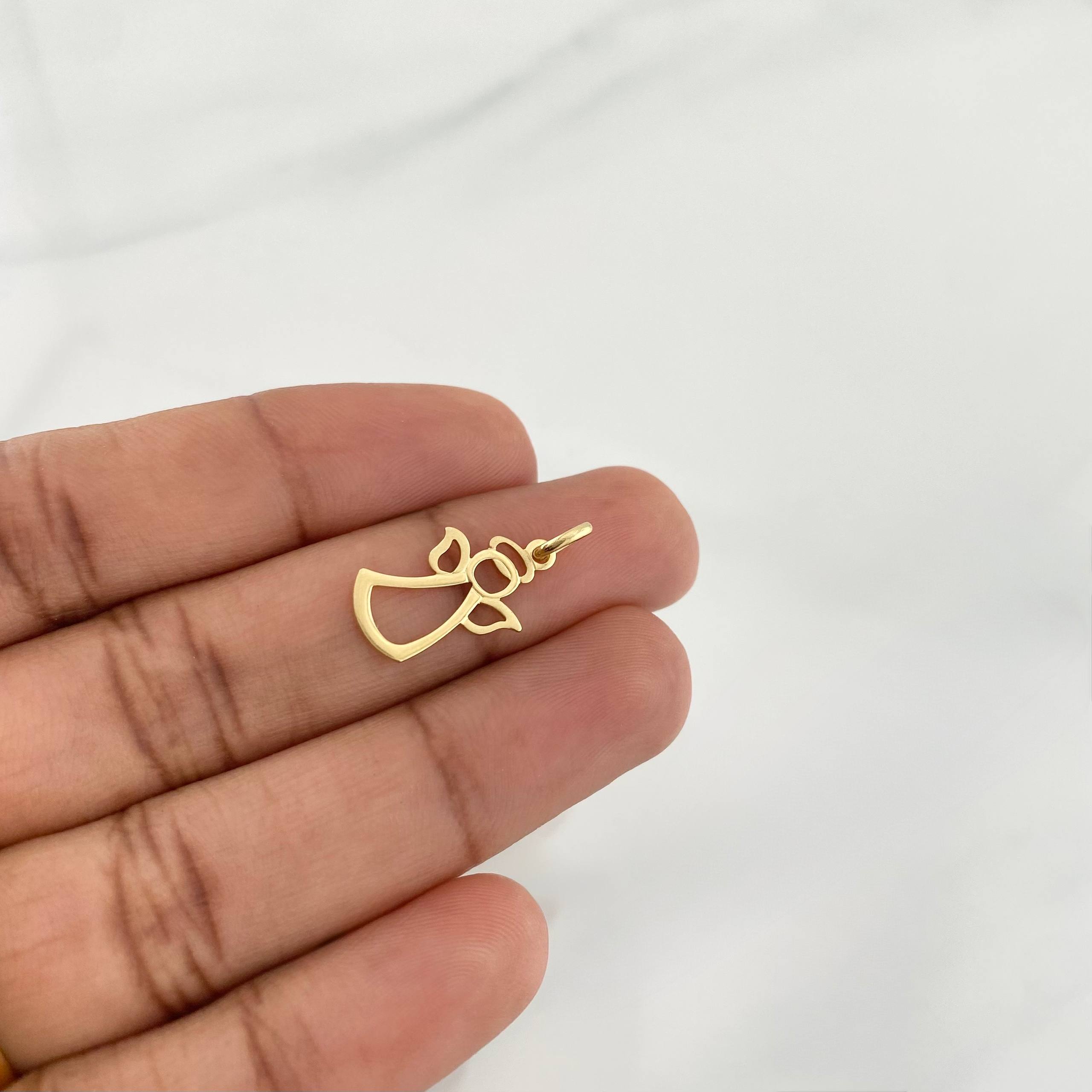 Dije Silueta Ángel 0.75g / 3/4 in Oro Amarillo 18K