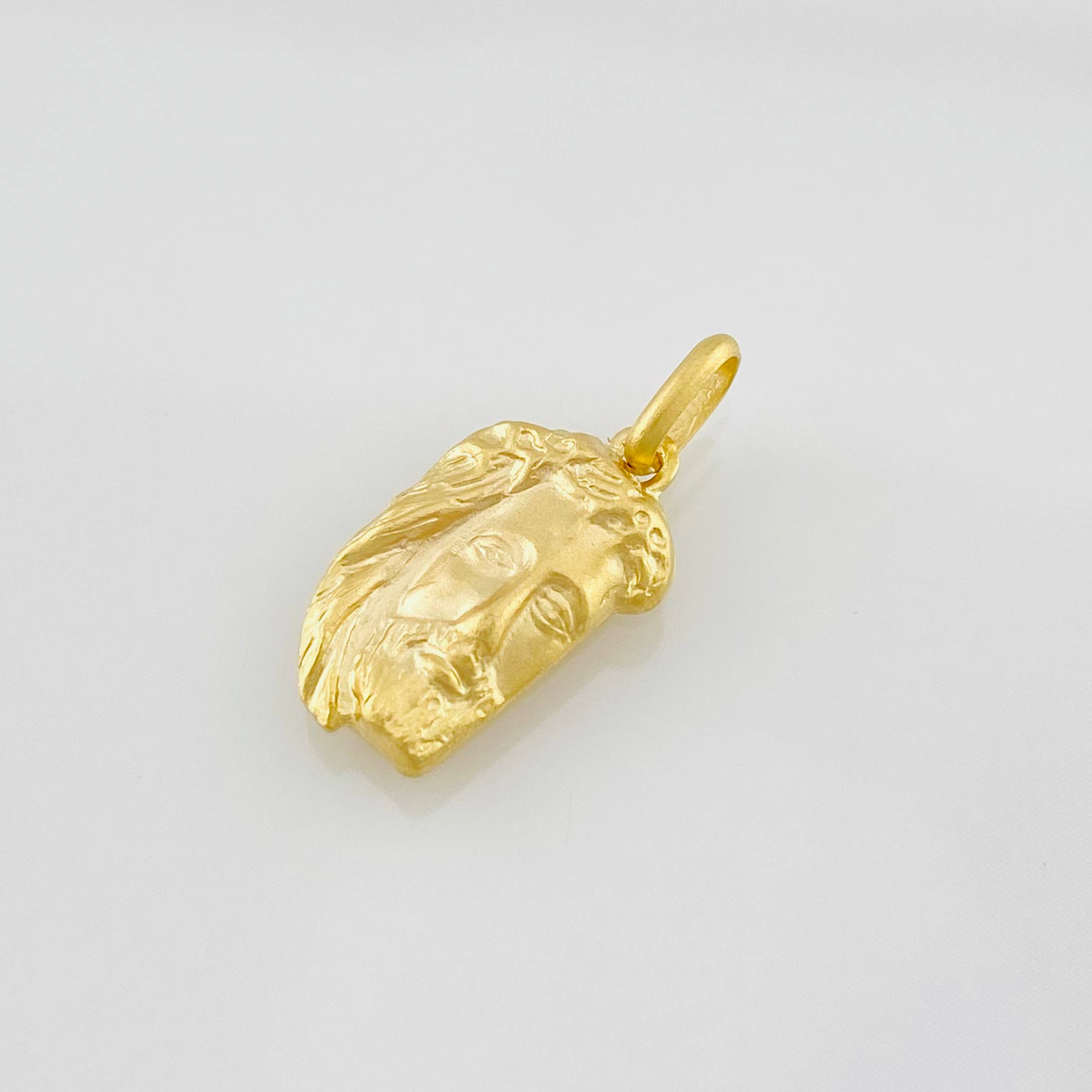 Dije Rostro de Cristo 0.65g / 3/4 in Oro Amarillo 18K
