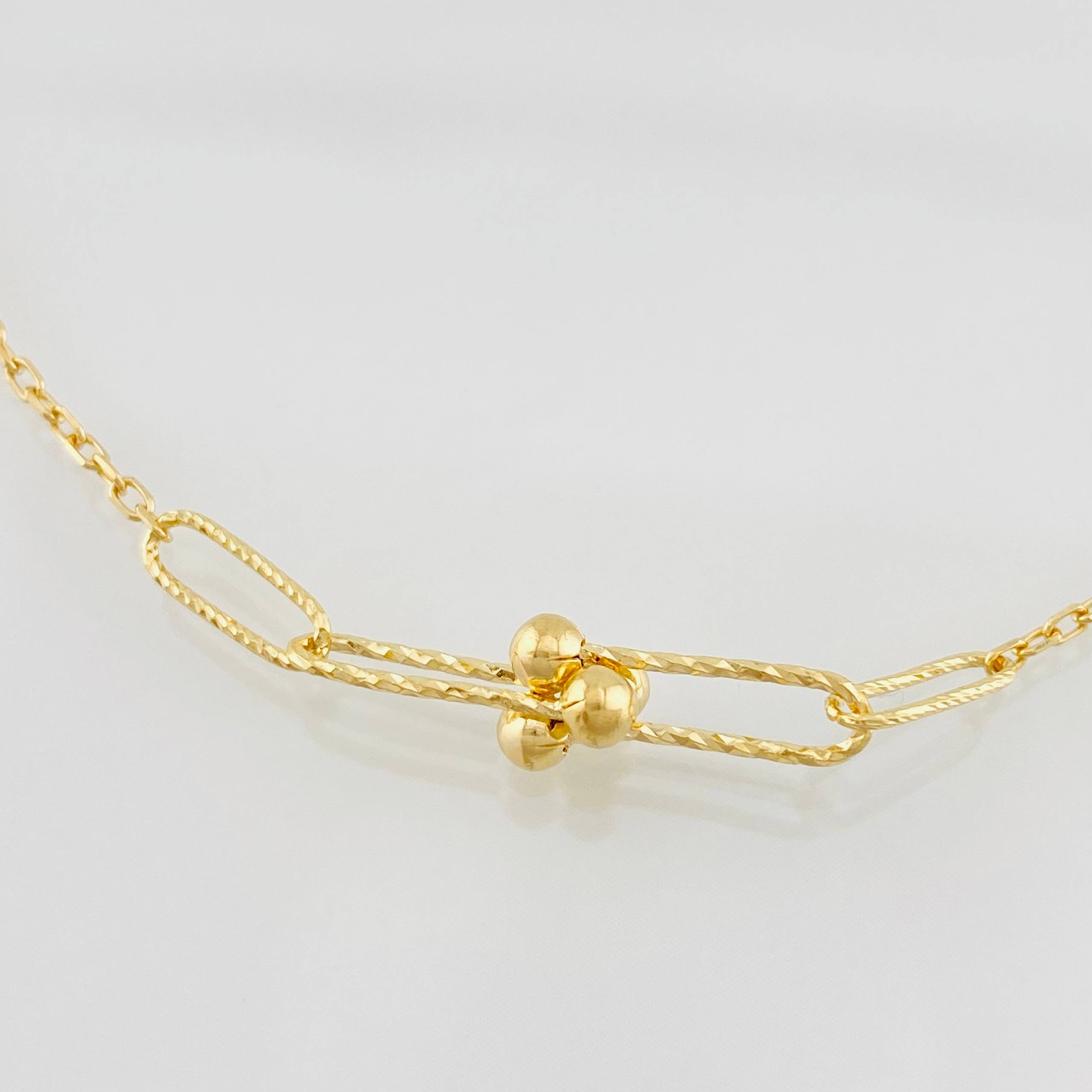 Bracelet Classic Link Átamo 2.3g / 7 1/2 in - 8 1/4 in / 1.2mm Yellow Gold 18K