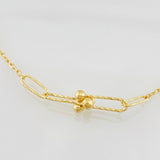 Bracelet Classic Link Átamo 2.3g / 7 1/2 in - 8 1/4 in / 1.2mm Yellow Gold 18K