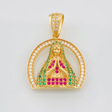Pendant Medal Virgin Guadalupe 3.9g / 1 in 18K Yellow Gold