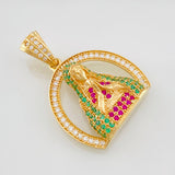 Pendant Medal Virgin Guadalupe 3.9g / 1 in 18K Yellow Gold