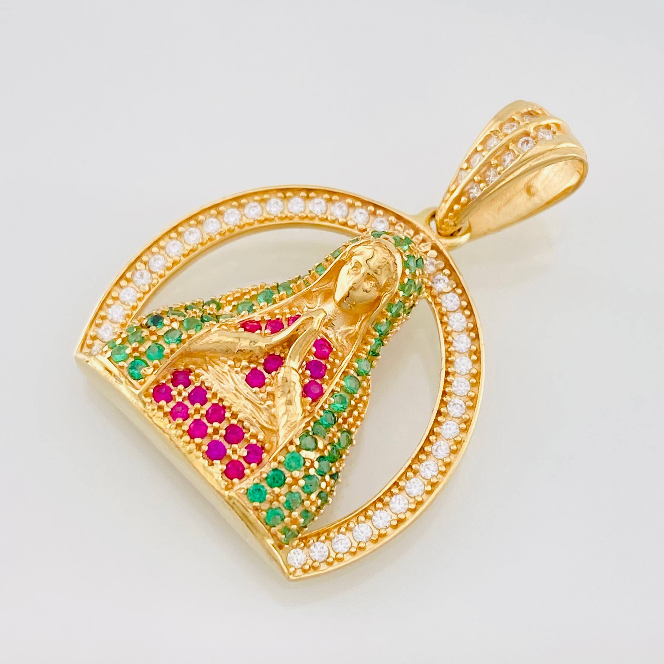Pendant Medal Virgin Guadalupe 3.9g / 1 in 18K Yellow Gold