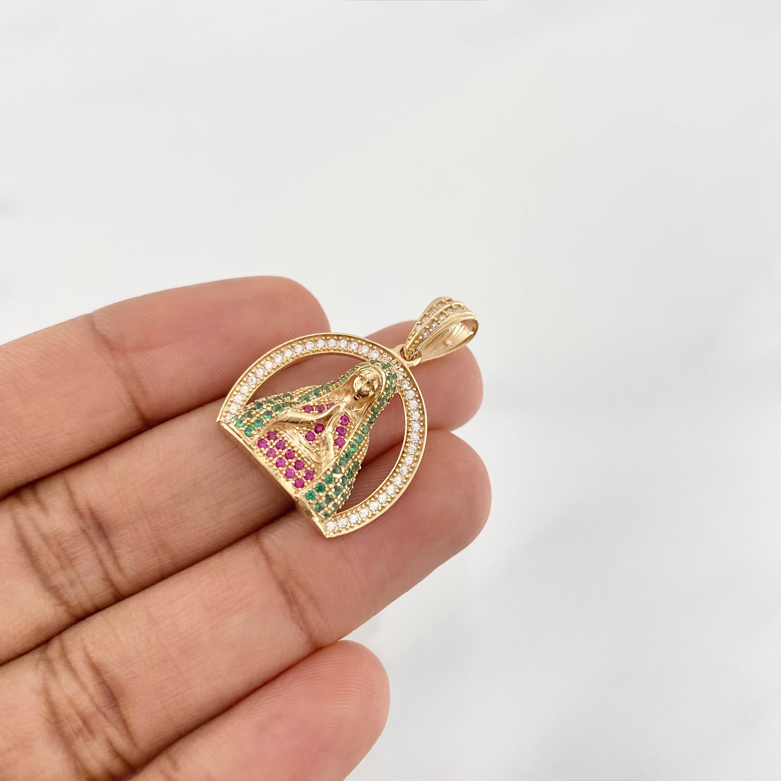 Pendant Medal Virgin Guadalupe 3.9g / 1 in 18K Yellow Gold
