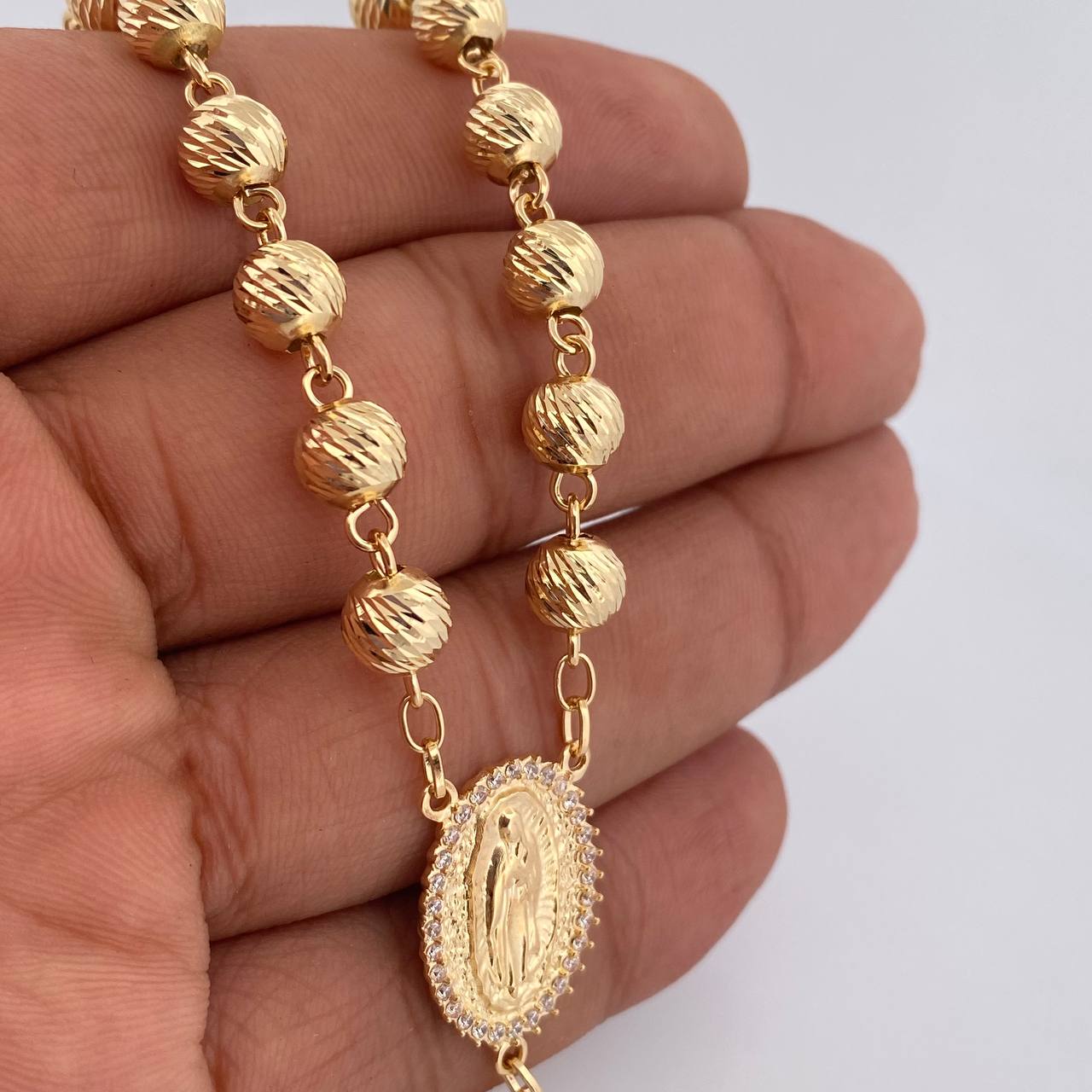 Virgin Guadalupe Rosary 31.3gr / 13.2in / 18K Gold $