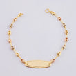 Pulso Bebé GC Placa Ovalada Bordeada 1.7g / 15cm / 3.3mm Tres Oros 18K