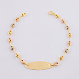 Pulso Bebé GC Placa Ovalada 1.65g / 14.7cm / 3.3mm Tres Oros 18K