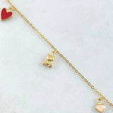 Bracelet Classic Link Pendants 2.35gr / 7.1in / 18K Gold