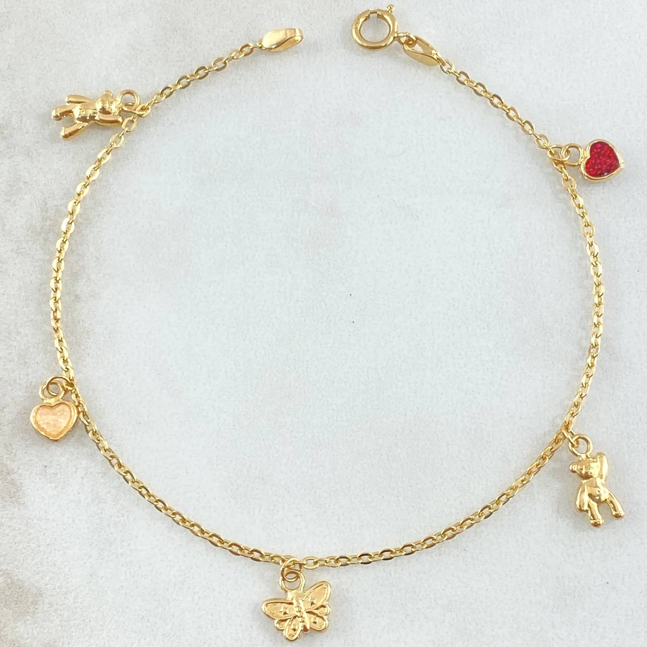 Continuous Hoop Bracelet Charms 2.15gr / 7.1in / 18K Gold