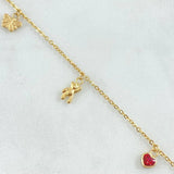Continuous Hoop Bracelet Charms 2.15gr / 7.1in / 18K Gold