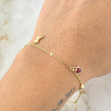 Continuous Hoop Bracelet Charms 2.15gr / 7.1in / 18K Gold