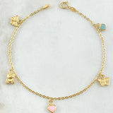 Bracelet Classic Link Pendants 2.15gr / 7.1in / 18K Gold