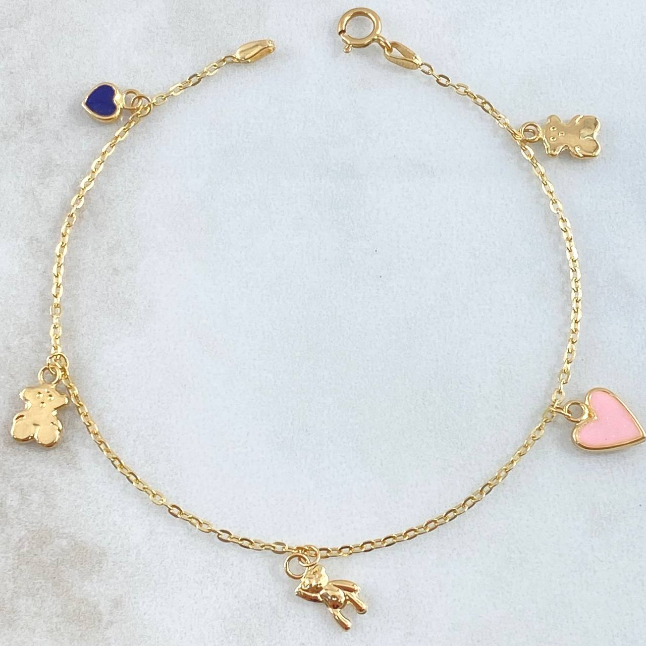 Bracelet Classic Link Pendants 2.3gr / 7.1in / 18K Gold