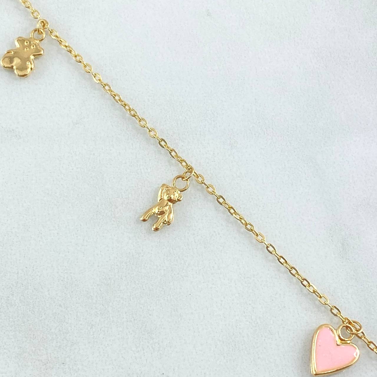 Bracelet Classic Link Pendants 2.3gr / 7.1in / 18K Gold