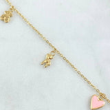 Bracelet Classic Link Pendants 2.3gr / 7.1in / 18K Gold