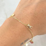 Bracelet Classic Link Pendants 2.2gr / 7.1in / 18K Gold