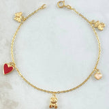 Bracelet Classic Link Pendants 2.35gr / 7.1in / 18K Gold