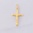 Dije Cruz Cristo Puntas Planas 0.9g / 3.4cm Oro Amarillo 18K