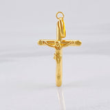 Dije Cruz Cristo Puntas Planas 0.9g / 3.4cm Oro Amarillo 18K