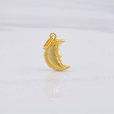 Pendant Plain Crescent Moon 0.55g / 3/4 in 18K Yellow Gold