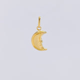 Pendant Plain Crescent Moon 0.55g / 3/4 in 18K Yellow Gold