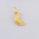 Pendant Plain Crescent Moon 0.55g / 3/4 in 18K Yellow Gold